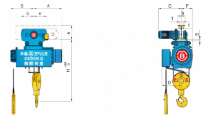 Palang cáp điện 18 Palang cáp điện di chuyển dầm đơn