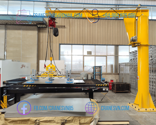 Cầu trục lắp đặt thiết bị hút chân không 10 cau-truc-ban-hut-chan-khong-100-kg