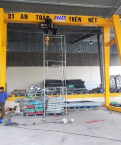 Cổng trục 3 tấn khẩu độ 10 mét chạy dài 60 mét 10 cong truc 3 tan dam don